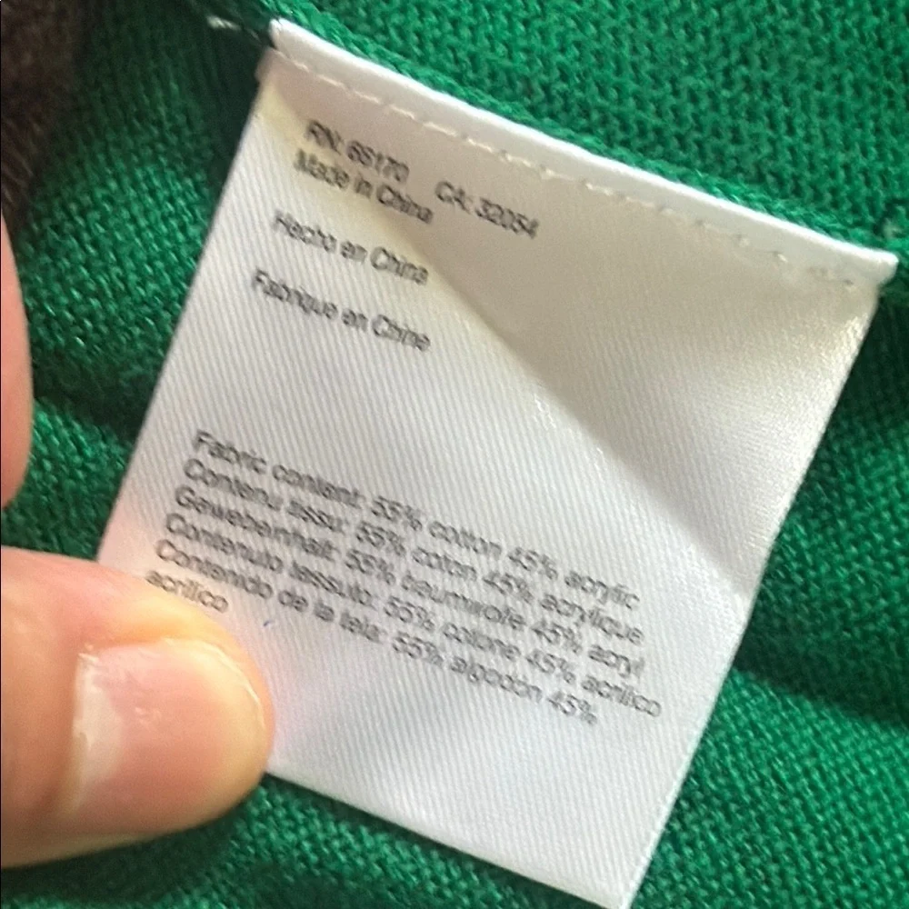 Anthropologie Black and Green Open Front Cardigan Sweater June